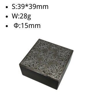grey perfume cap with emboss