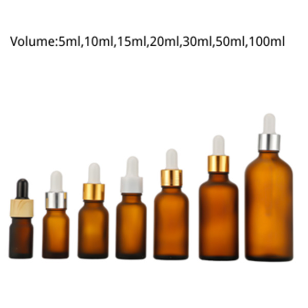 Brown Essential Oil Glass Bottles