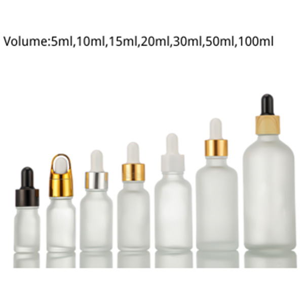 Frosted Essential Oil Glass Bottles