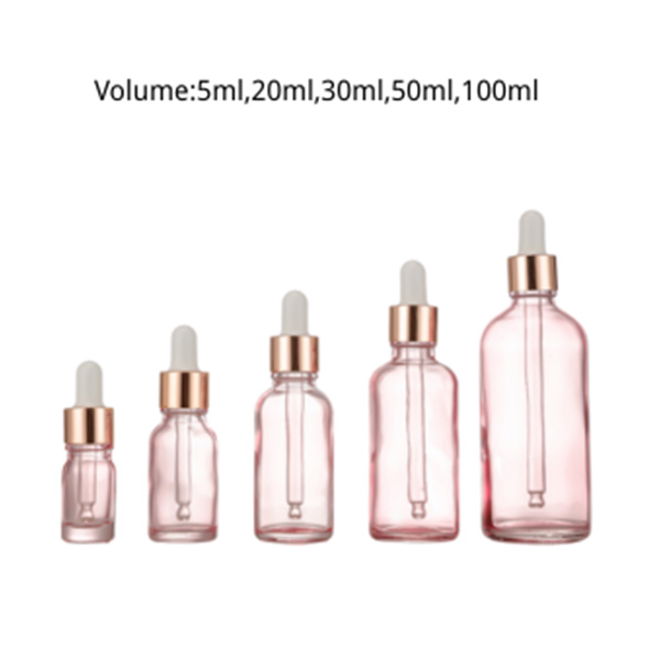 Pink Essential Oil Glass Bottles
