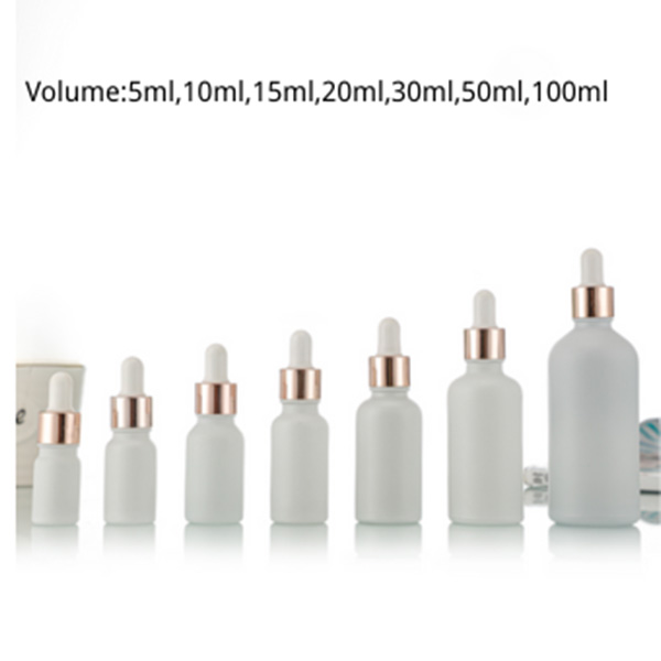 White Essential Oil Glass Bottles
