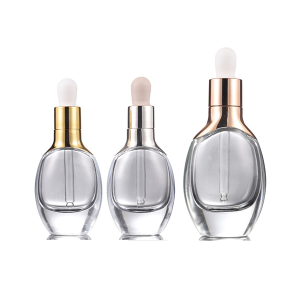 Flat Essential Oil Glass Bottles