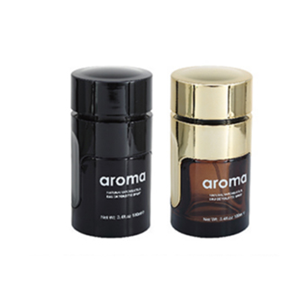 100ML Cylindrical Perfume Glass Bottle With Metal Collar And Lid