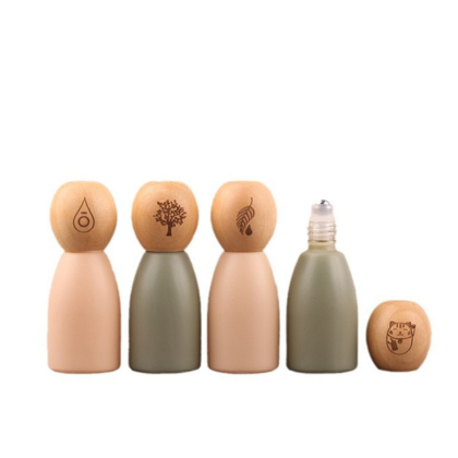 12ml Solid Wood Round Ball Cap ,Roller Bottle, Essential Oil Bottles