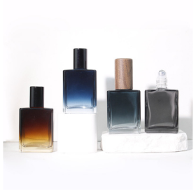 15ML Flat Square Glass Coating Roller Bottles