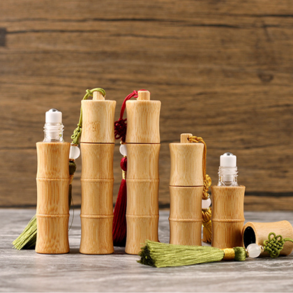 5ml 10ml Bamboo-Patterned Tassel Roller Bottles