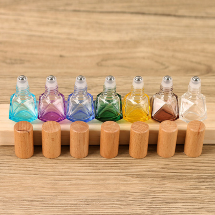 5ml Premium Wooden Cap Roller Bottles