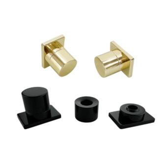 Large-sided Rectangular Electroplated Aluminum Perfume Bottle Magnetic Cap