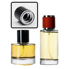 Leather-Covered Perfume Bottle Magnetic Cap
